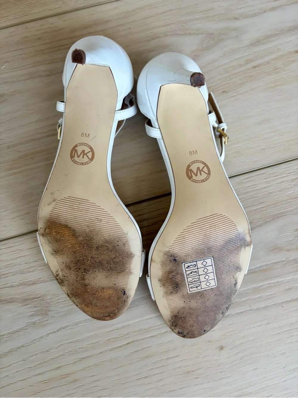 Michael Kors Women's White Ankle-Strap Heels